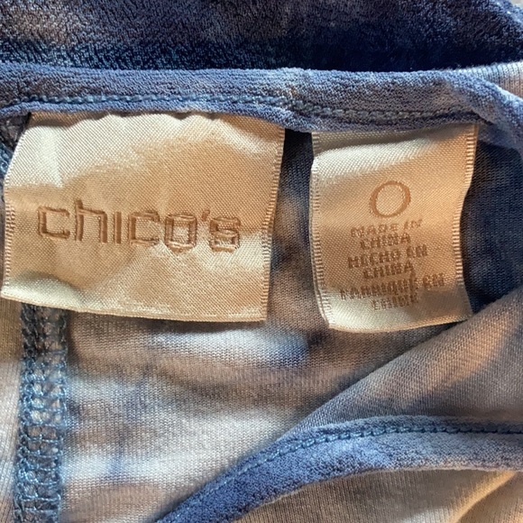Chico’s womens Tie Dye long sleeved key hole back Shirt Top size 0 or S 4 - Picture 13 of 14